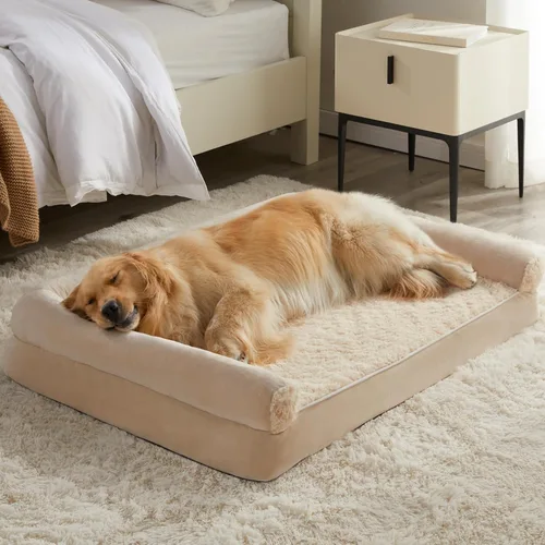 Vista 14 de BFPETHOME - Camas para perros grandes, cama ortopédica para perros medianos y grandes, gran cama para mascotas impermeable para sofá con funda