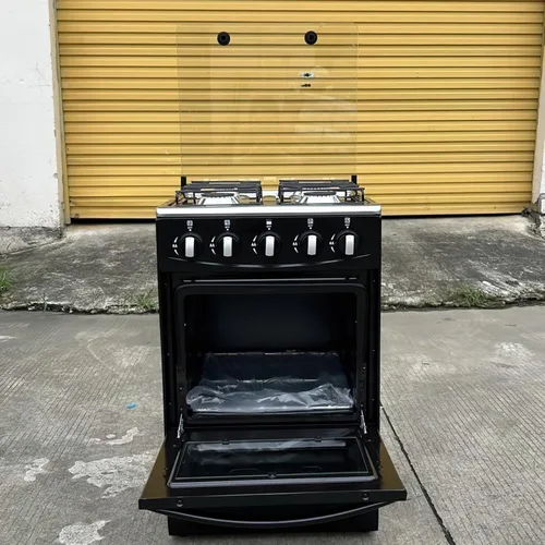 Vista 7 de Estufa de gas portátil de 20" - Equipada con 4 quemadores de bobina y horno de acero inoxidable (Negro: encendido automático)