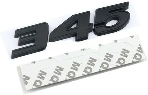 Vista 3 de 2X Emblema de Coche 345 Calcomanía de Insignia de Letra 3D Repuesto para 345 Negro Mate Completo