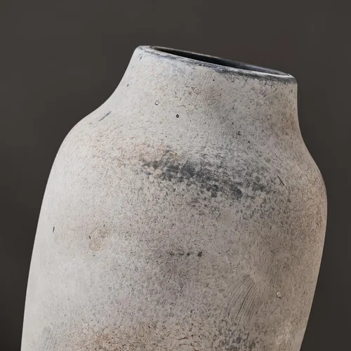 Vista 218 de SIDUCAL Florero decorativo de cerámica Florero rústico de 7.48 pulgadas para decoración del hogar, mesa, sala de estar, baño, escritorio de café