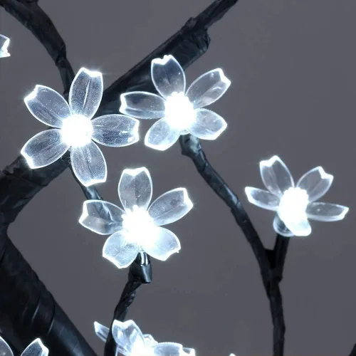 Vista 3 de Lxcom Lighting Árbol bonsái LED de flor de cerezo de 18 pulgadas, 48 luces LED enchufables para escritorio, bonsái, árbol iluminado, lámpara de mesa