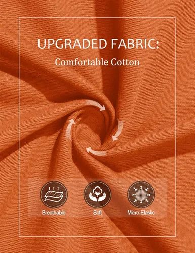 Vista 5 de MAGCOMSEN Camisetas de manga larga con cuello en V para mujer, básicas de algodón, camisetas casuales de ajuste clásico, suaves y transpirables