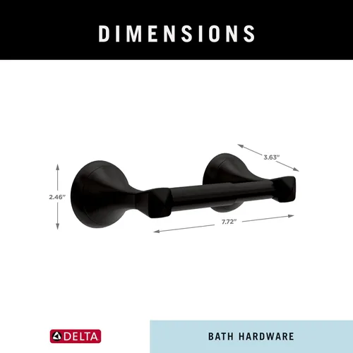 Vista 8 de Delta Soporte de papel higiénico Carga por resorte Negro mate Montaje en pared Accesorios EsatoBathroom