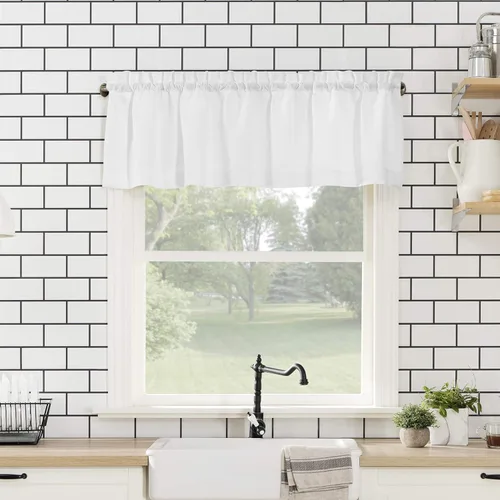 Vista 7 de Fibra Martine 918 - Juego de 3 cortinas de cocina de microfibra