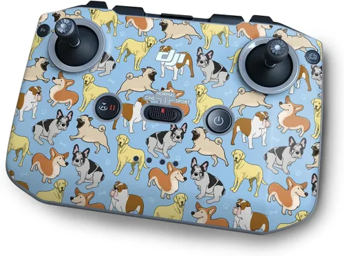 MightySkins Skin compatible con el controlador DJI RC-N1 - Puppy Party | Funda protectora de vinilo duradera y única | Fácil de aplicar | Fabricado