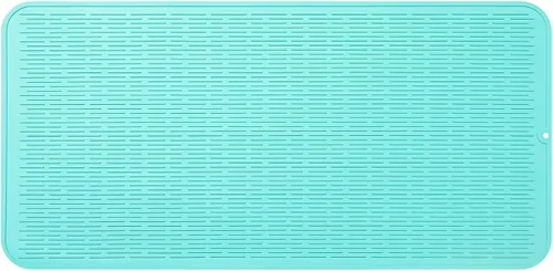 Vista 153 de MicoYang Tapete de silicona para secado de platos para múltiples usos, fácil de limpiar, ecológico, resistente al calor, tapete de silicona