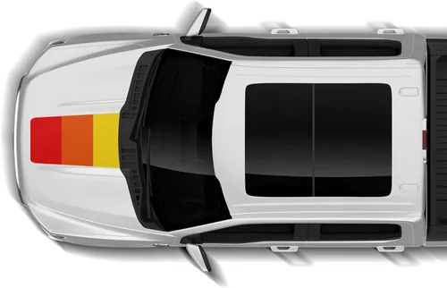 Vista 5 de Calcomanías retro para capó, diseño gráfico compatible con Ford F150 (2021-2023) (Old School Retro)