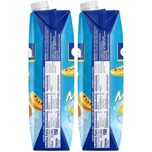 Vista 3 de Goya Cóctel de maracuyá, jugo de maracuyá tropical, rico en vitamina C, sin grasa, bebida sin colesterol, paquete de 2, botella de 33.8 onzas