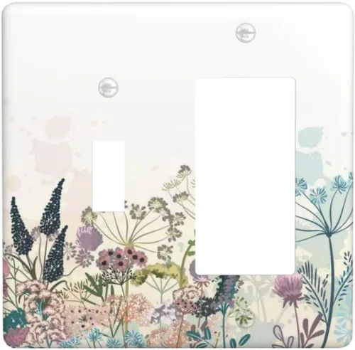 Vista 43 de Placa decorativa para interruptor de luz, diseño bohemio, abstracción, montaña y sol, 2 bandas, 1 palanca, 1 placa de pared dúplex, cubiertas