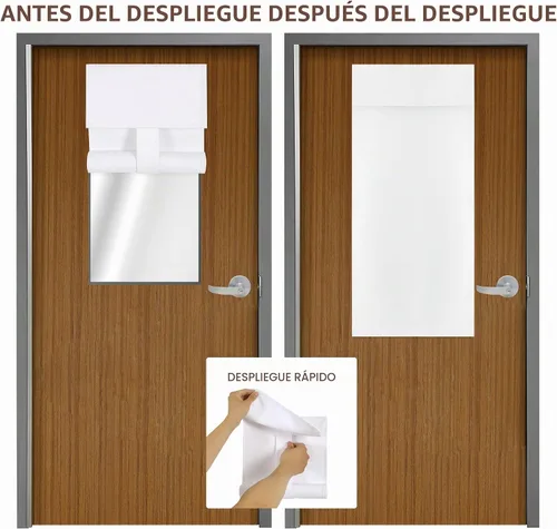 Vista 7 de WdFour Cubierta de ventana de puerta de aula, persianas opacas para ventanas y puertas de aula, privacidad, diseño de oscurecimiento de habitación