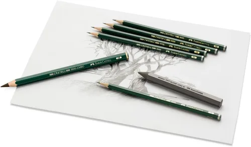 Vista 2 de Faber-Castell 9000 Perfect Pencil Refill; B - 3 Spare Graphite Pencils with Smudge Free Eraser - Writing, Drawing and Sketch Pencils