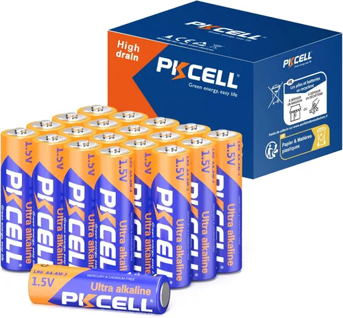 Vista 10 de PKCELL Paquete combinado de baterías AA y AAA, 24 unidades, 12 pilas AA dobles y 12 pilas AAA triples, pilas alcalinas de alto rendimiento de 1.5 V