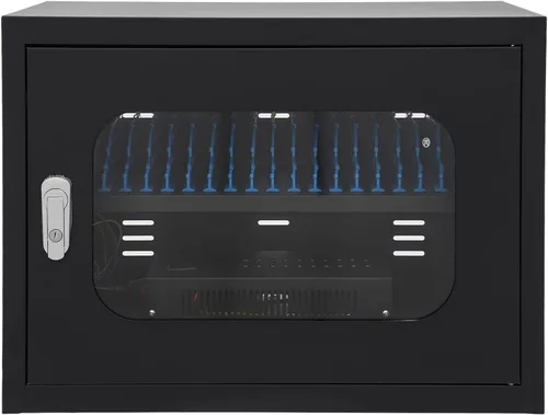 20 Unit Device Charging Station, Charging Cabinet for Cellphones & Tablet Computers, Mobile Phone Charging Cabinet with Charger Cable Management or