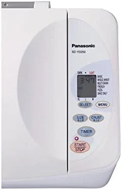 Vista 2 de Panasonic SD-YD250 máquina de pan automática con dispensador de levadura, color blanco