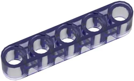 Vista 3 de Gobricks GDS-664 - Viga técnica de 1 x 5 de grosor, 50 piezas compatibles con Lego Toy 32316 piezas de bricolaje y componentes MOC para las Negro