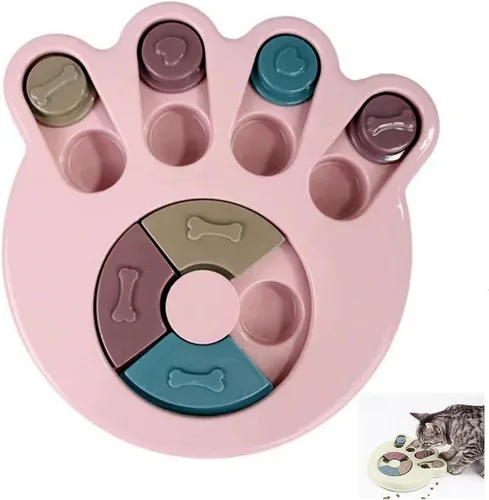 Vista 11 de Rompecabezas interactivo antiasfixia para alimentación lenta para mascotas, juguetes de rompecabezas para perros 2023, alimentador de rompecabezas