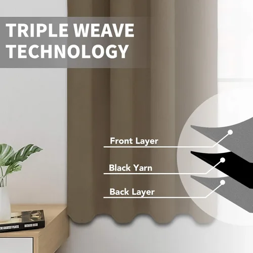 Vista 172 de Easy-Going - Cortinas opacas para dormitorio, aislamiento térmico sólido con ojales, cortinas de ventana para reducción de ruido, cortinas