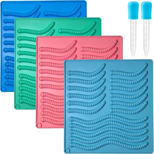 Vista 15 de 2 moldes de silicona para caramelos de dinosaurio, 8 cavidades con forma de T-rex, estegosaurio, triceratops, brontosaurio, antiadherentes y sin BPA