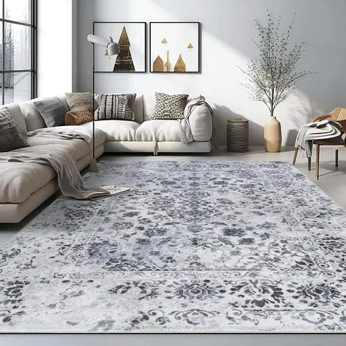Vista 50 de Auemtyn Alfombra lavable de 6 x 9, moderna, abstracta, suave, delgada, antideslizante, para interiores, para sala de estar, dormitorio, comedor