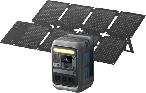 Anker Generador Solar SOLIX C300 con Panel Solar de 60W, Estación de Energía Portátil de 288Wh, 300W (pico de 600W), Batería LiFePO4, Carga Rápida
