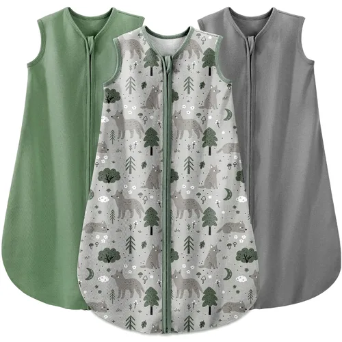 Vista 39 de Yoofoss Saco para dormir para bebé de 6 a 12 meses, TOG de 0.5, manta que se lleva puesta, cremallera bidireccional, tela de algodón 100 %