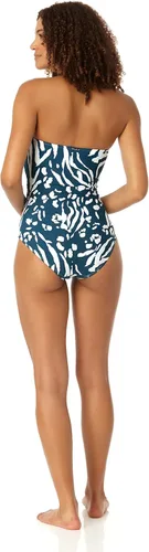 Vista 2 de Anne Cole - Traje de baño de una pieza con parte delantera plisada para mujer