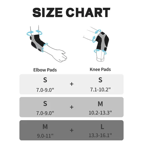 Vista 2 de Juego de rodilleras ajustables para niños y jóvenes con almohadillas gruesas SBR para montar, patinar, patinar, snowboard, voleibol (negro y rosa)