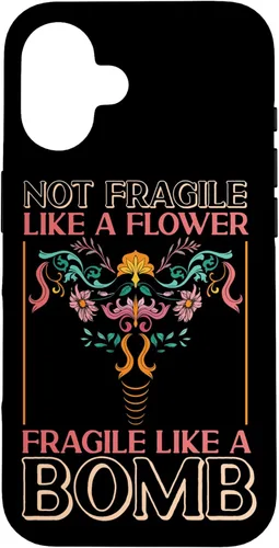 Vista 31 de iPhone 13 Pro Max feminista no frágil como una flor frágil como una bomba