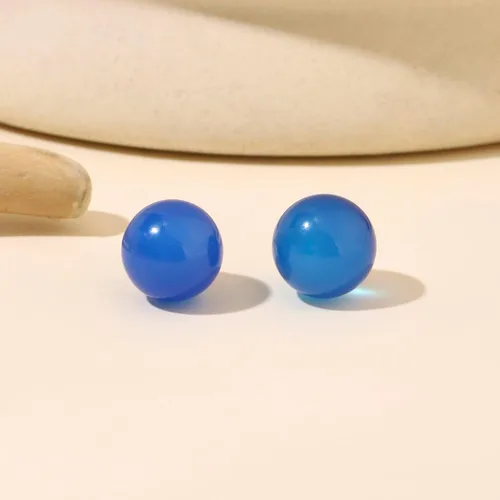 Vista 27 de Natural Stone Stud Earrings for Women 8mm Sterling Silver Genuine Gemstone Earrings Handmade Sterling Silver Crystal Stud Earrings for Women