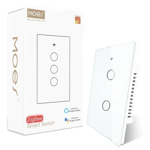 Vista 12 de MOES Zigbee - Interruptor inteligente de 1 banda, requiere MOES Zigbee Hub y cable neutro, interruptor de luz inteligente de un solo polo, funciona