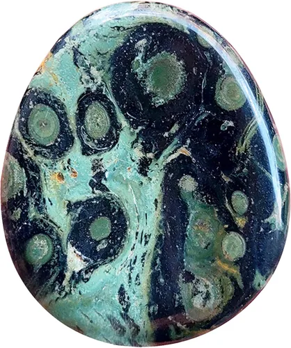 Piedra natural de kambaba para el pulgar, cristales curativos tallados a mano, lágrima, palma bolsillo piedra para ansiedad y alivio del estrés