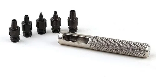 5 en 1 Mini Punch Set 5 Tamaños Leathercraft Herramientas de mano - Taladro Maker