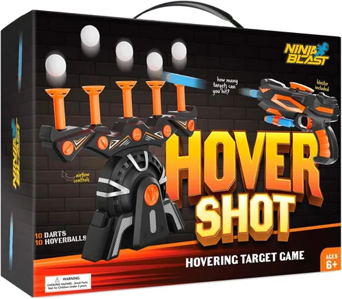 Hover Shot - Juguete de disparo para niños, juego de objetivo de pelota para pistolas Nerf, regalos de cumpleaños geniales para niños a partir de 6