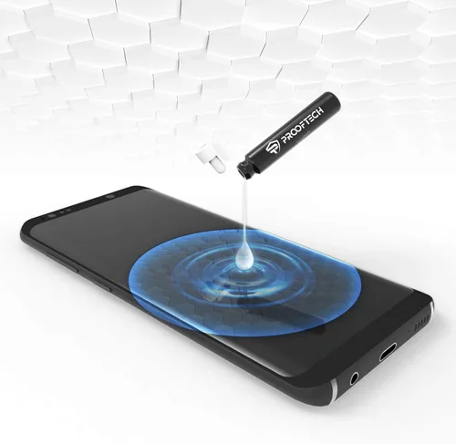Vista 2 de ProofTech Protector de pantalla de vidrio líquido para todos los smartphones, tabletas y relojes, nanoprotección para hasta 4 dispositivos, botella