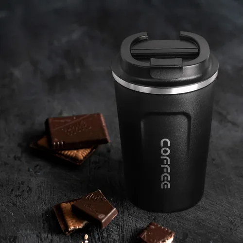 Vista 6 de 12oz (380ml) Taza de Café Aislada al Vacío para Viaje, Vaso Reutilizable de Acero Inoxidable de Doble Pared a Prueba de Fugas con Tapa, Taza Térmica