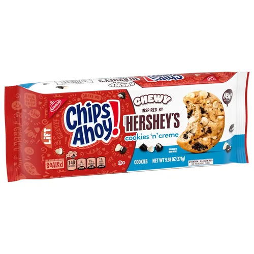 Vista 9 de CHIPS AHOY! Chewy Hershey's Cookies 'n' Creme - Galletas inspiradas en barra, 9.58 onzas