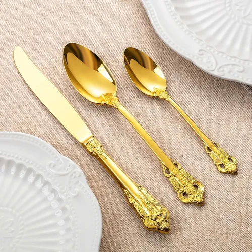 Vista 3 de KEAWELL Cuchara de té de lujo de 7 pulgadas, juego de 4, acero inoxidable 18/10, cuchara de postre resistente, diseño magnífico con acabado pulido