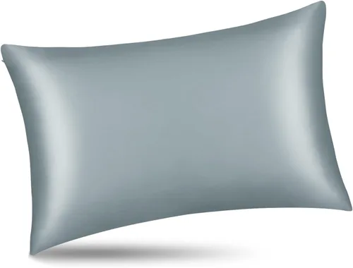 Vista 21 de ALASKA BEAR - Funda de almohada de seda para el cuidado del cabello y la piel, para un sueño reparador, de seda de morera 100% real, Crema