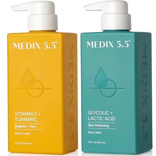 Vista 20 de Medix 5.5 Gel de Limpieza Corporal Exfoliante de Ácido Glicólico + Ácido Láctico Borrador de Protuberancias KP Exfoliante AHA para el Cuidado
