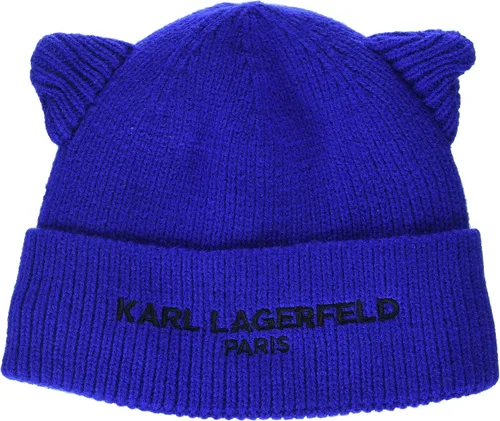 Karl Lagerfeld Paris Women's Soft Cat Ear Pom Beanie