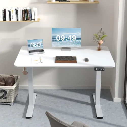 Vista 15 de Furmax Escritorio eléctrico de altura ajustable grande de 55 x 24 pulgadas, escritorio de pie para oficina en casa, escritorio de computadora