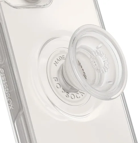 Vista 3 de OtterBox + Pop Symmetry Clear Series - Funda para iPhone 14 y iPhone 13 (Solo) - Embalaje no comercial - Transparente