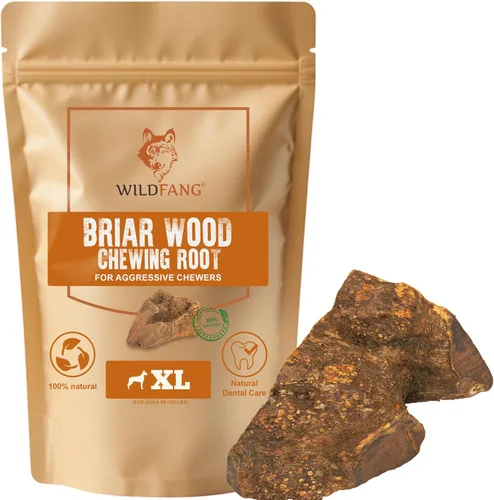 Vista 10 de Wildfang Raíz masticable de madera de brezo, pequeño, sin astillas, juguetes masticables para perros masticadores agresivos, juguetes naturales