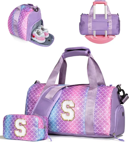 Regalo para Hijas Niñas - Bolsa de Gimnasio para Niñas con Compartimento para Zapatos, Bolsas de Fin de Semana Personalizadas para Niños, Bolsa de