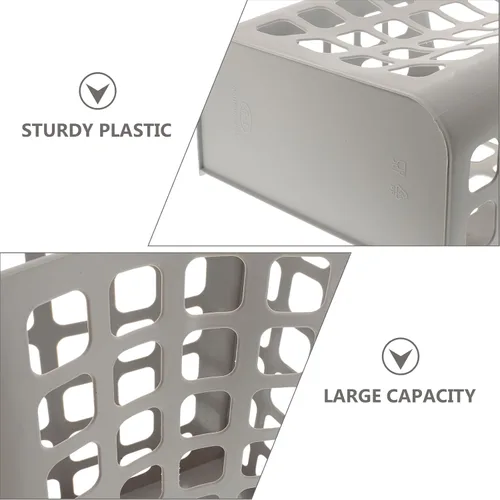Vista 8 de Alipis Cesta de plástico para ropa sucia, cesta plegable para colgar en estantes de lavandería, cesta de almacenamiento de plástico para lavandería