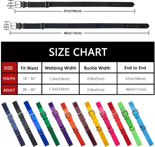 Vista 5 de Youper Cinturón Elite de béisbolsóftbol, tallas para jóvenes y adultos