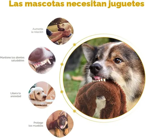 Vista 2 de Juguetes chirriantes para perros, sin relleno, paquete de juguetes masticables para perros pequeños, medianos y grandes, masticadores resistentes