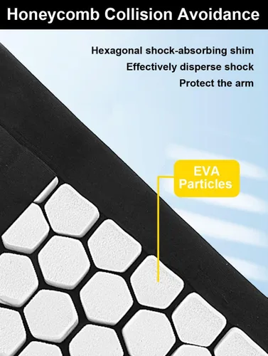 Vista 5 de Paquete de 2 mangas de brazo para baloncesto, mangas de brazo para fútbol americano, mangas de brazo para voleibol, manga de brazo acolchada