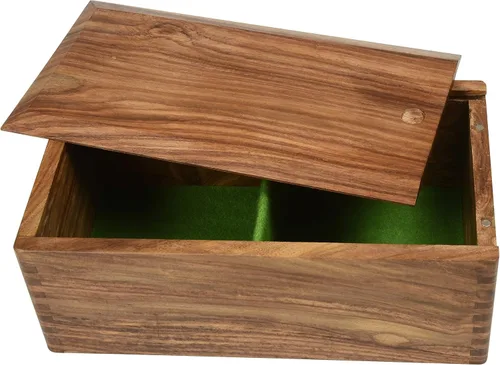 Vista 6 de CHESSBAZAAR Caja de almacenamiento de ajedrez de madera grande para torneos en madera de Sheesham para juego de ajedrez tamaño King de hasta 4.5