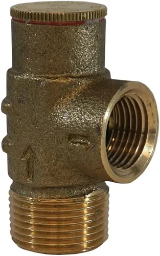 Merrill MFG PRVNL75100 - Válvula de alivio de presión de latón sin plomo de 3/4 pulgadas, válvula de seguridad de agua fría de 100 PSI para tanque